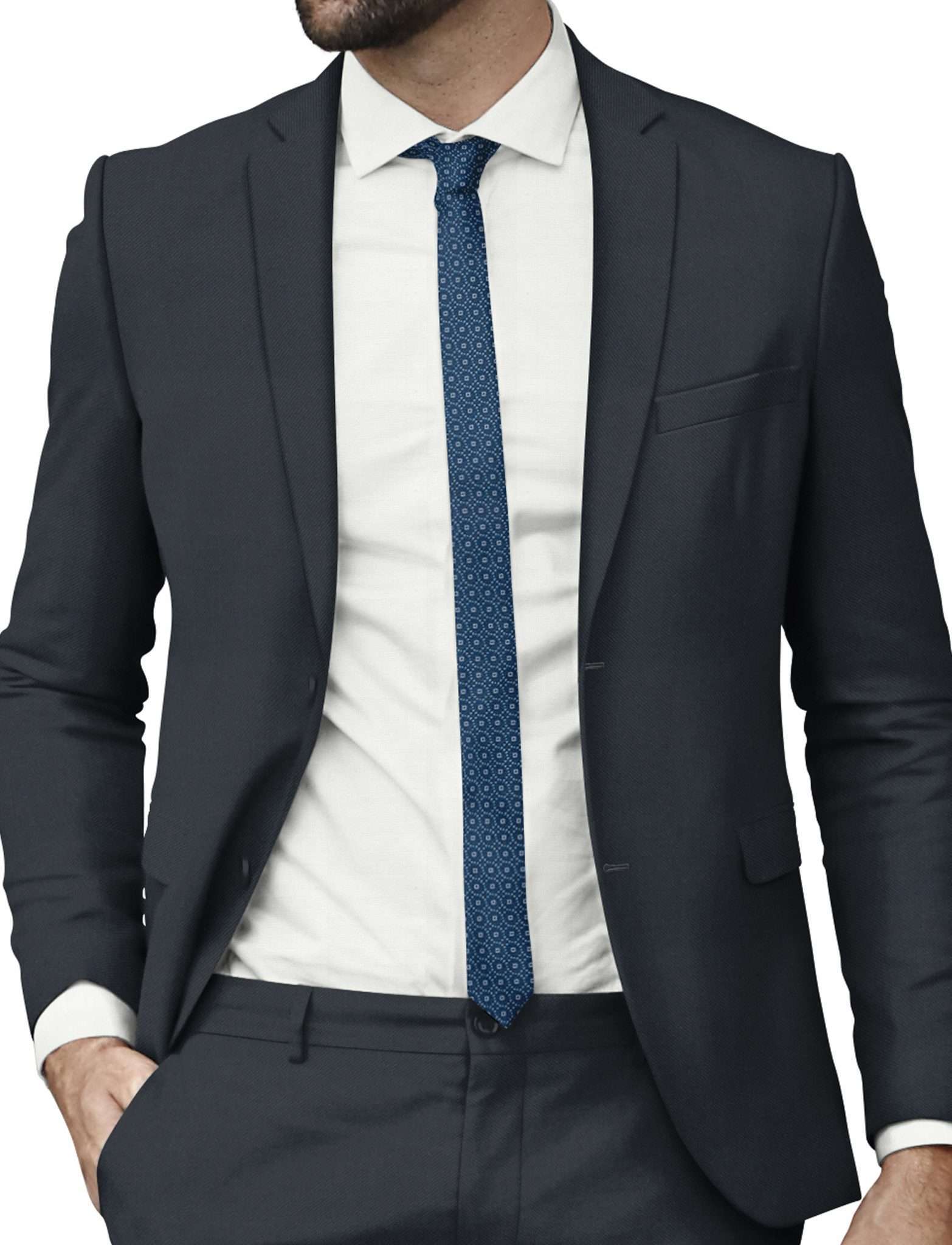 Custom Made Dark Blue Suit Italian Tailored Suit | Starting at 99$