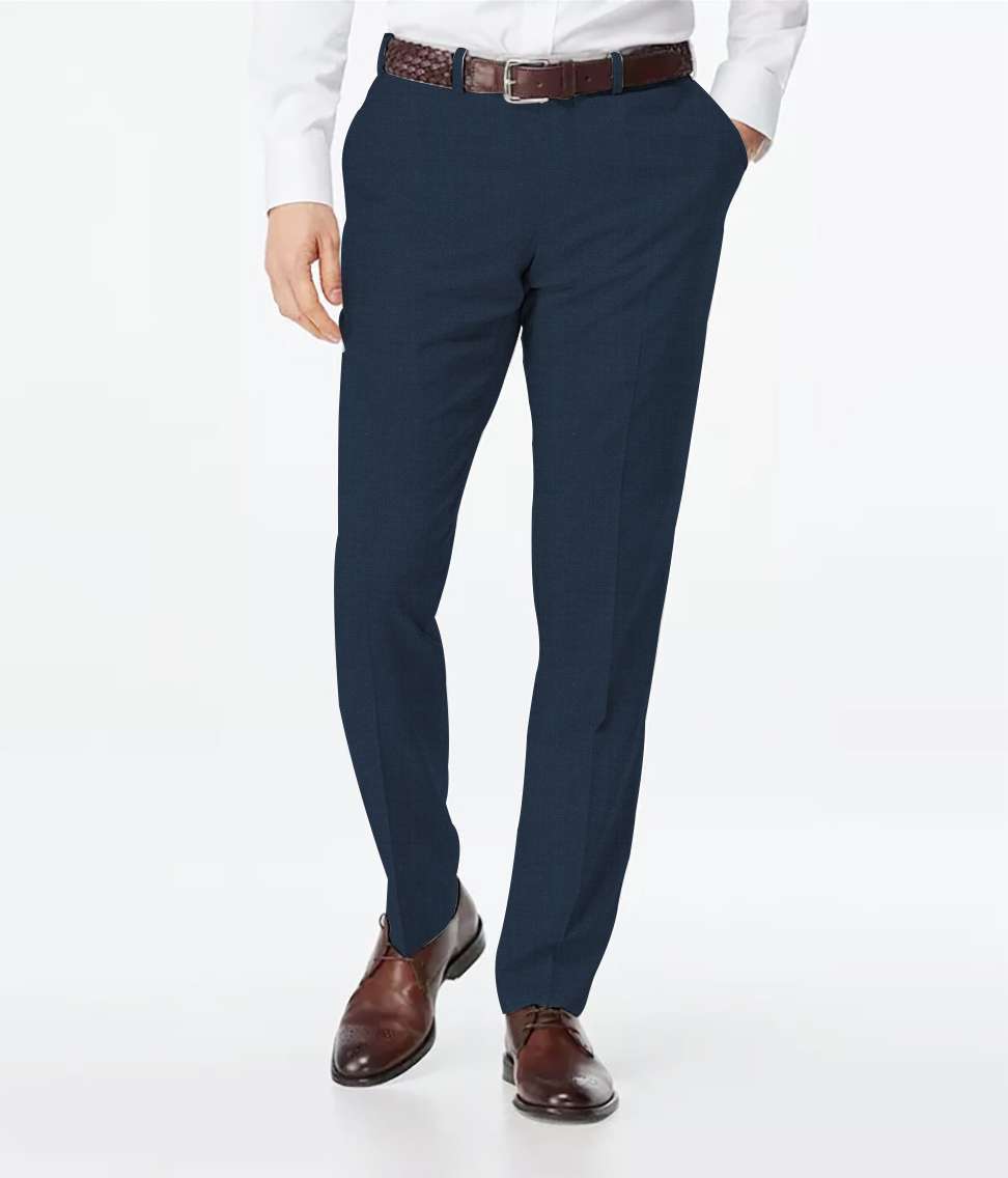 Buy COLOR PLUS Mens Slim Fit Solid Formal Trousers | Shoppers Stop